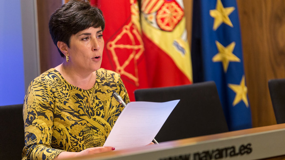 Ana Herrera y María Solana informan de los acuerdos aprobados en la sesión semanal del Gobierno de Navarra (19). IÑIGO ALZUGARAY