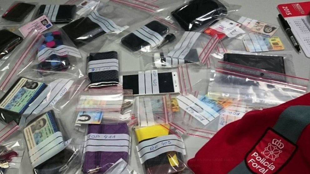 La Policía Foral incauta cinco móviles robados durante los Sanfermines. POLICÍA FORAL