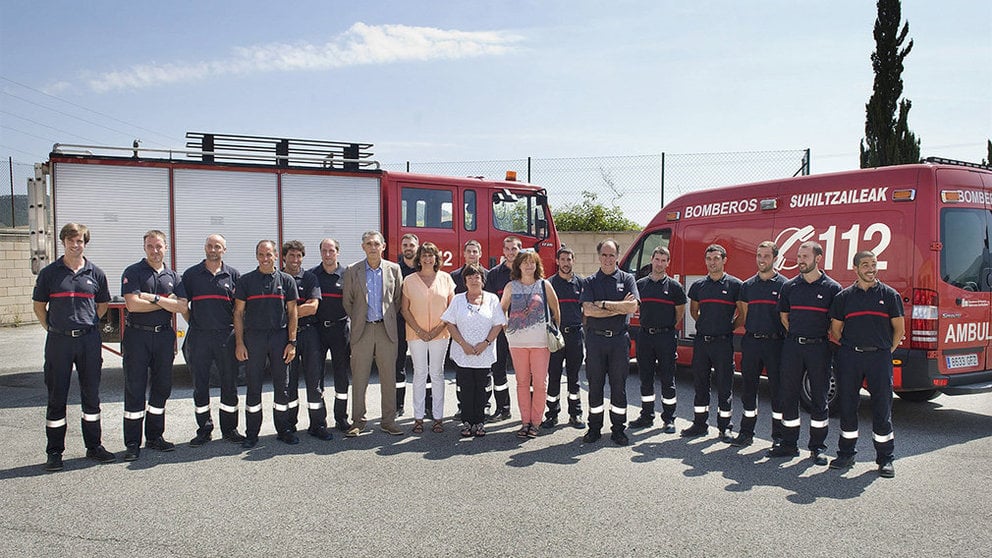 Los 15 nuevos integrantes del Servicio de Bomberos de Navarra tras la clausura del curso de formación GOBIERNO DE NAVARRA