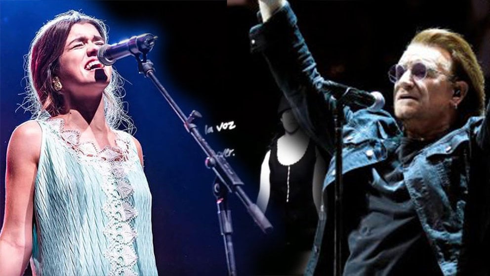 La voz de Amaia Romero ha sonado a dúo con la de Bono en un vídeo dentro del concierto ofrecido por U2 en Madrid NAVARRACOM