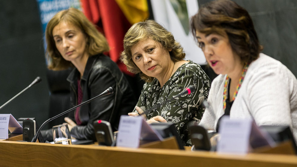 Encuentro 'Mujeres y cambio climático' celebrado en el Parlamento de Navarra (27). IÑIGO ALZUGARAY