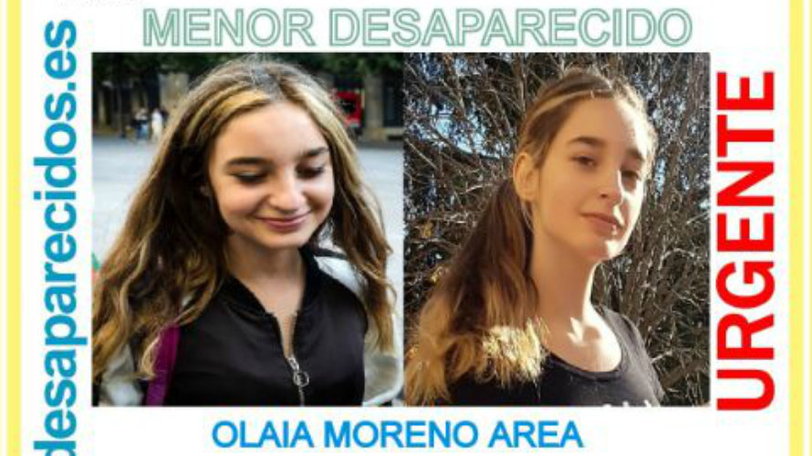 Fotos difundidas de Olaia Moreno para tratar de encontrar a la chica desaparecida en Navarra desde este pasado sábado. SOS DESAPARECIDOS