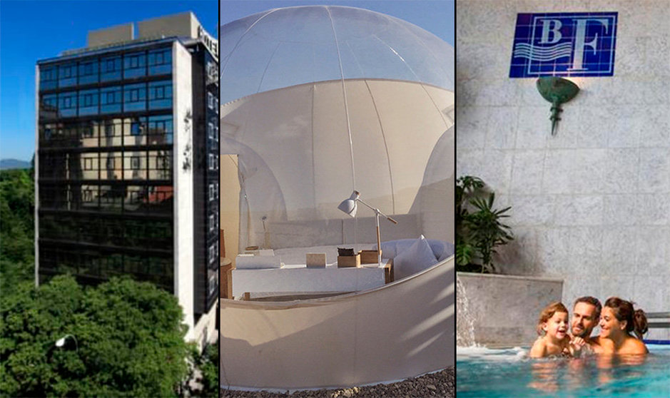 Imagen de los hoteles Tres Reyes, Aire de Bardenas y Baños de Fitero, galardonados en los premios Hotels & Tourism de CaixaBank ARCHIVO