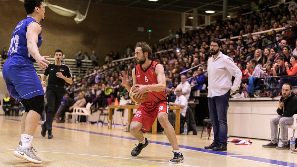 Partido de la liga LEB Plata de Baloncesto entre Basket Navarra y Marín Pontevedra (26). IÑIGO ALZUGARAY
