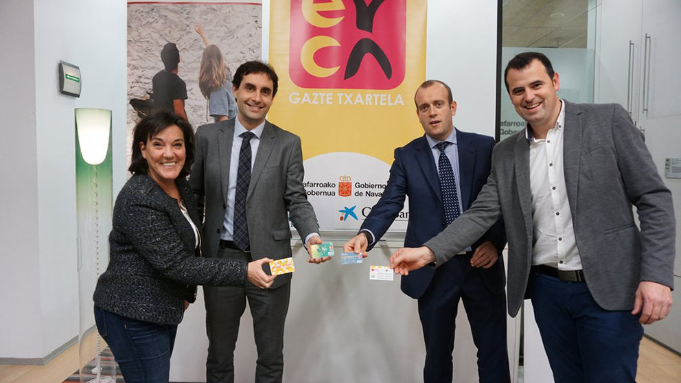 El INJD ha renovado el acuerdo de colaboración del carné joven con CaixaBank y Caja Rural de Navarra Foto INSTITUTO NAVARRO DE JUVENTUD Y DEPORTE