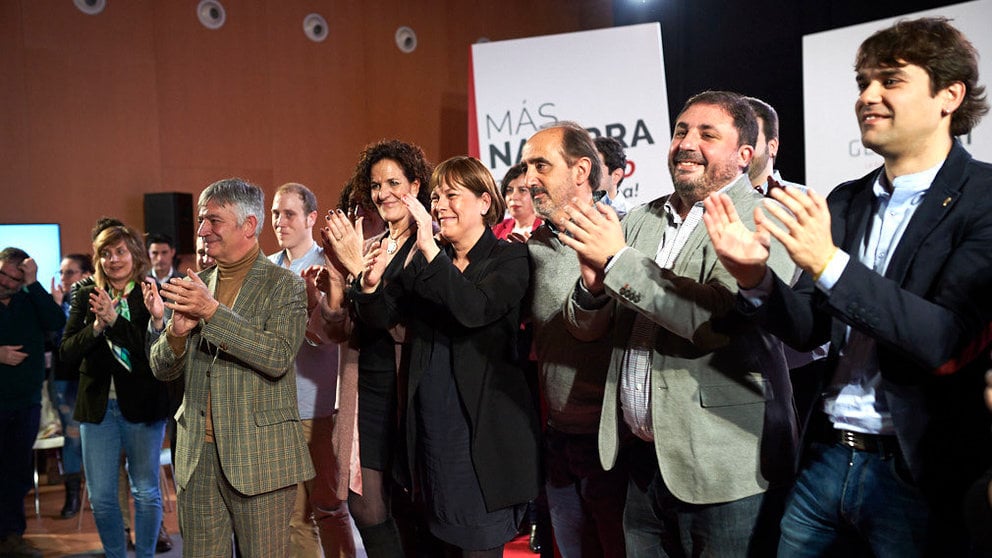 Geroa Bai celebra un acto político en el que intervienen sus candidatas para las próximas elecciones al Gobierno de Navarra y al Ayuntamiento de Pamplona, Uxue Barkos e Itziar Gómez, respectiv (9)