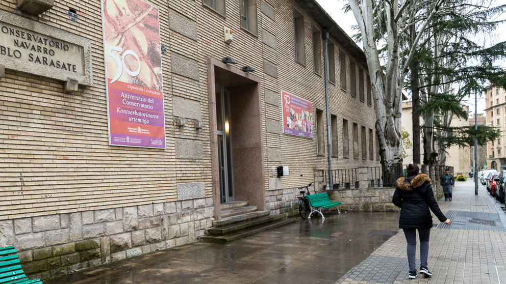 La Comisión de Presidencia del Ayuntamiento de Pamplona visita el edificio del antiguo Conservatorio Pablo Sarasate que acogerá la Casa de las Mujeres (20). IÑIGO ALZUGARAY