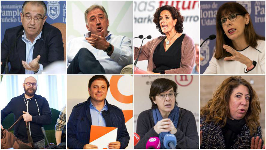 Candidatos a la alcaldía de Pamplona en las elecciones de 2019.