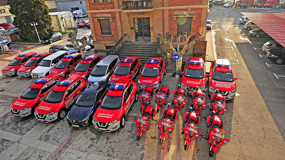 La nueva flota de vehículos de Policía Foral. GOBIERNO DE NAVARRA
