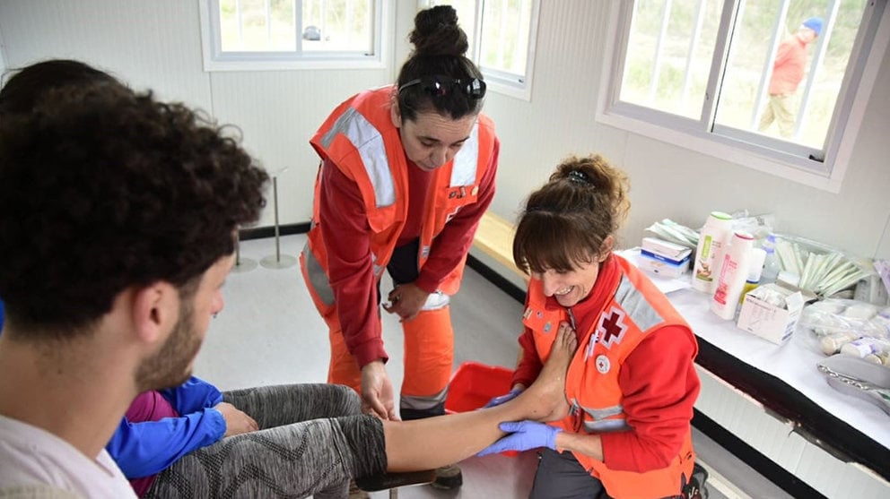 Atenciones de Cruz Roja durante la Javierada. EUROPA PRESS