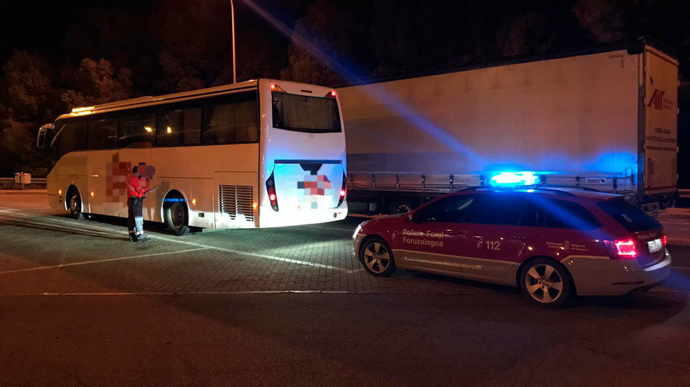 El autobús que trasladaba a un equipo de baseball a Barcelona y cuyo conductor ha dado positivo en drogas