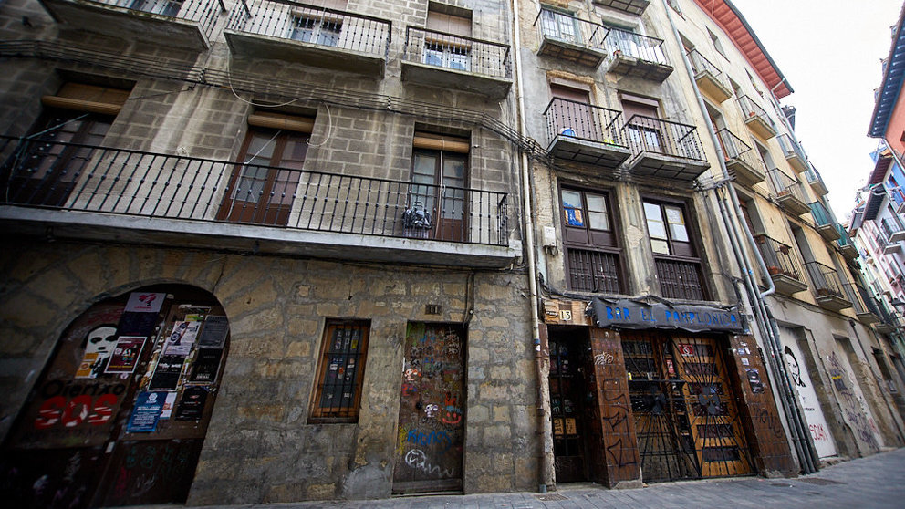 Casa 'okupada' en la calle Jarauta de Pamplona (24). IÑIGO ALZUGARAY