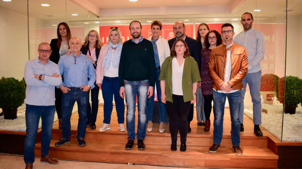 Los candidatos socialistas al Ayuntamiento de Tudela. CEDIDA