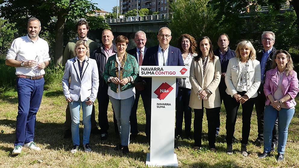 Los candidatos de Navarra Suma en Pamplona. EUROPA PRESS