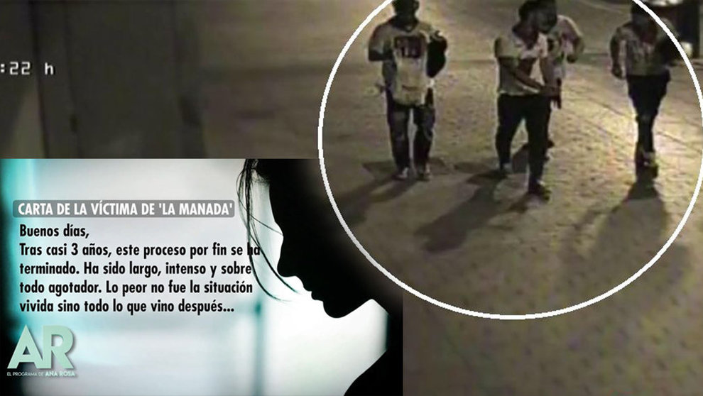 La víctima de La Manada valora la condena a sus agresores en una carta remitida a El programa de Ana Rosa Fotos TELECINCO Archivo