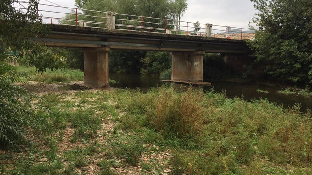 Cauce del río Ega a su paso por el puente de Murieta. Navarra.com