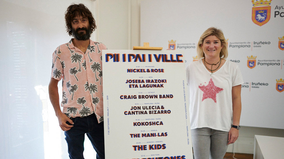 María García-Barberena y Pedro Marqués, presentan la tercera edición de Pim Pam Ville. PABLO LASAOSA