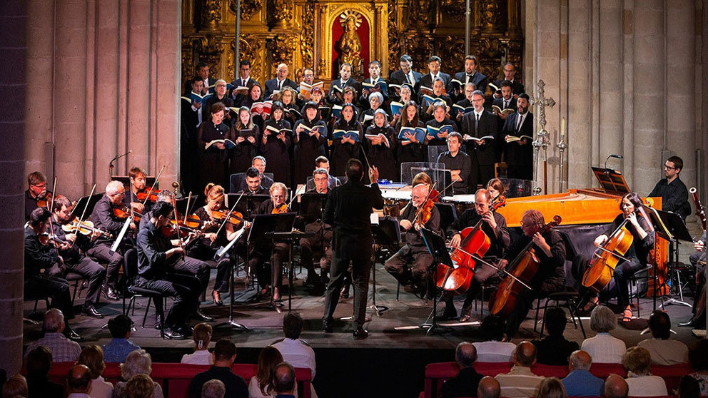 Imagen de uno de los conciertos de la 50º semana de la Música Antigua en Estella. CEDIDA
