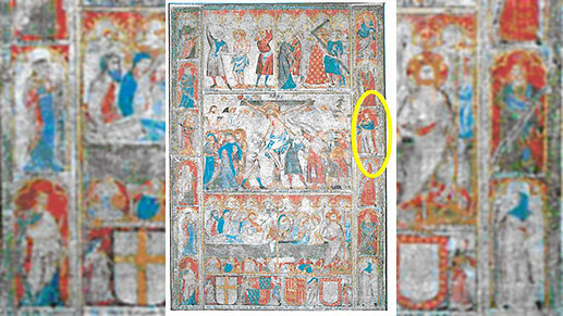 Pintura mural donde se representa al profeta Ezequiel.