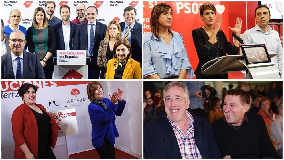 Los partidos políticos cierran la campaña electoral en Navarra con diferentes actos políticos. LASAOSA / EFE