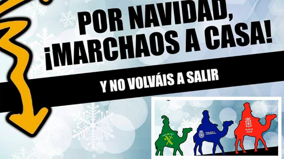 Felicitación navideña contra las policías en Navarra TWITTER