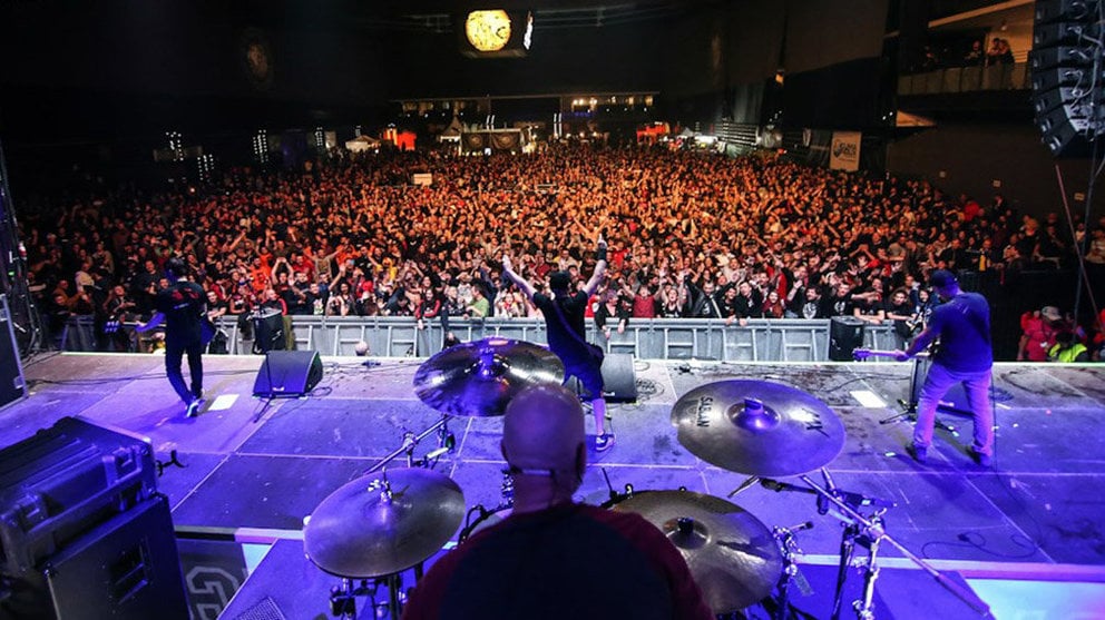 Un concierto de la edición del Iruña Rock en el pabellón Navarra Arena. CEDIDA