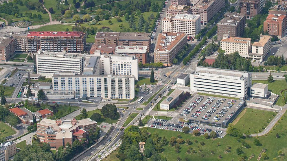 Imagen aérea de la Clínica Universidad de Navarra y el CIMA CEDIDA