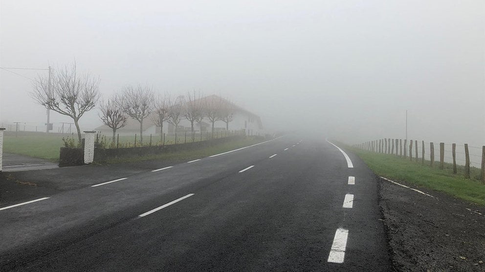 Uno de los tramos de la carretera N-121-B que se  reformado gracias a una inversión de 800.000 euros GOBIERNO DE NAVARRA