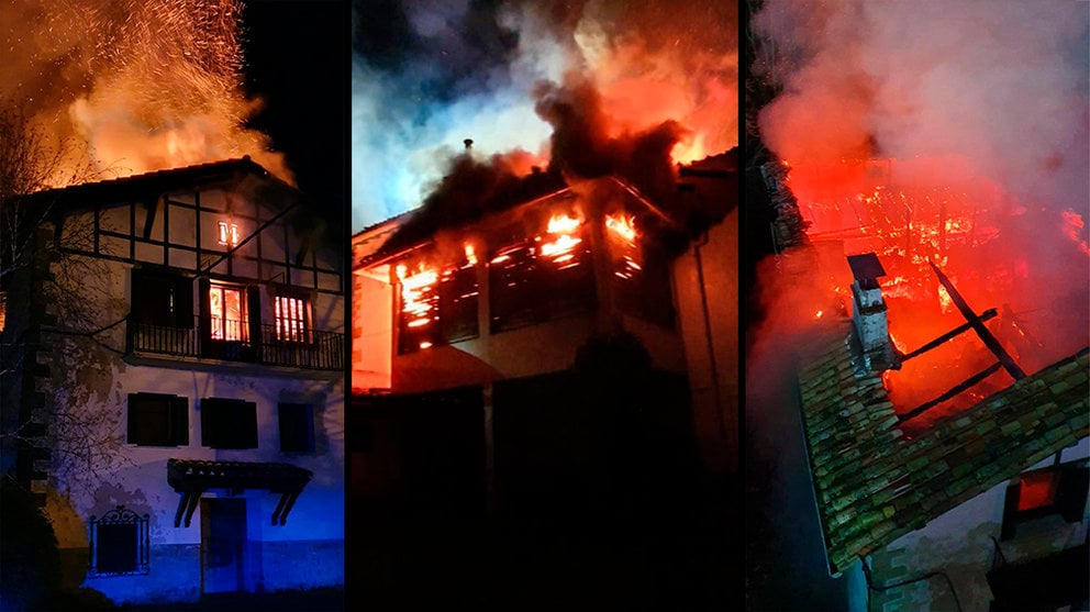 Incendio de una vivienda en Urraúl Alto GOBIERNO DE NAVARRA