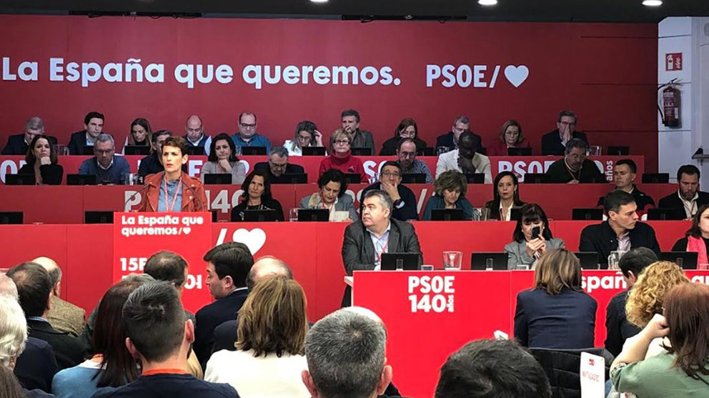 Intervención de María Chivite en el Comité Federal del PSOE, en Madrid CEDIDA