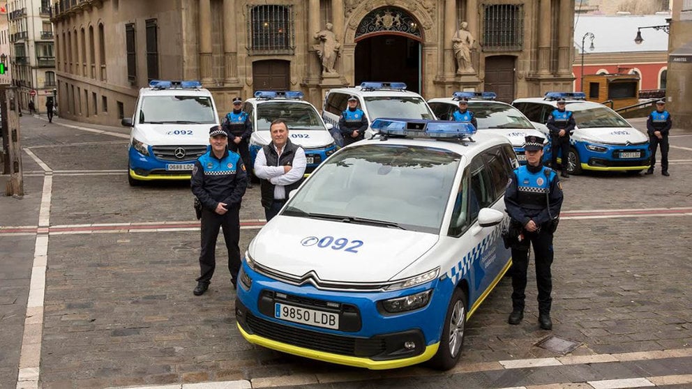La Policía Municipal presenta sus nuevos vehículos. AYUNTAMIENTO DE PAMPLONA