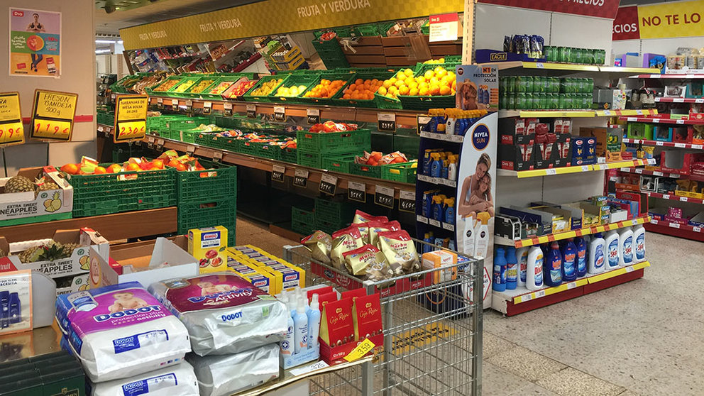 Interior de un supermercado en la capital navarra. Navarra.com