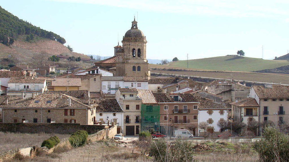 Imagen de la localidad navarra de Mañeru en la zona media de Navarra. Albergues del Camino de Santiago.