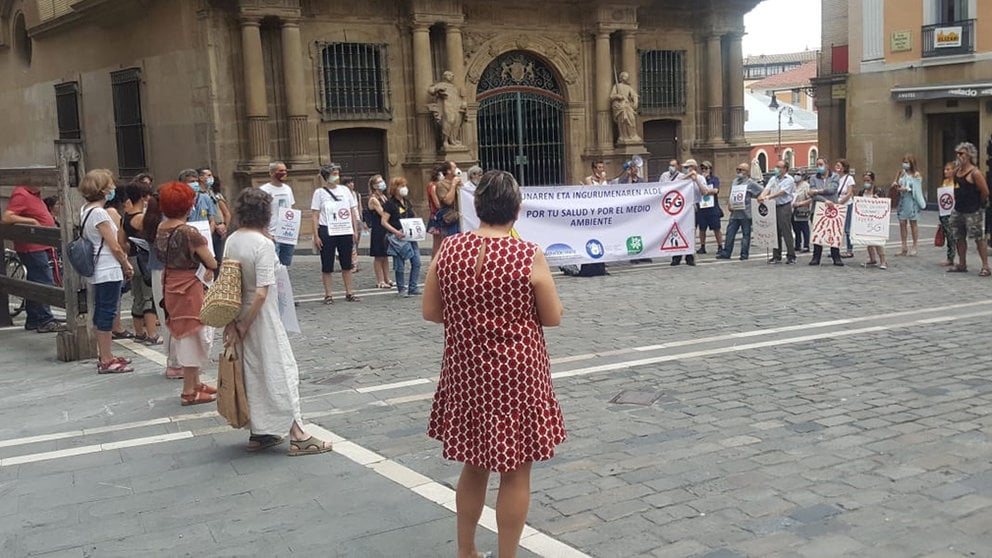 Manifestación ciudadana en Pamplona contra los efectos del 5G. CEDIDA