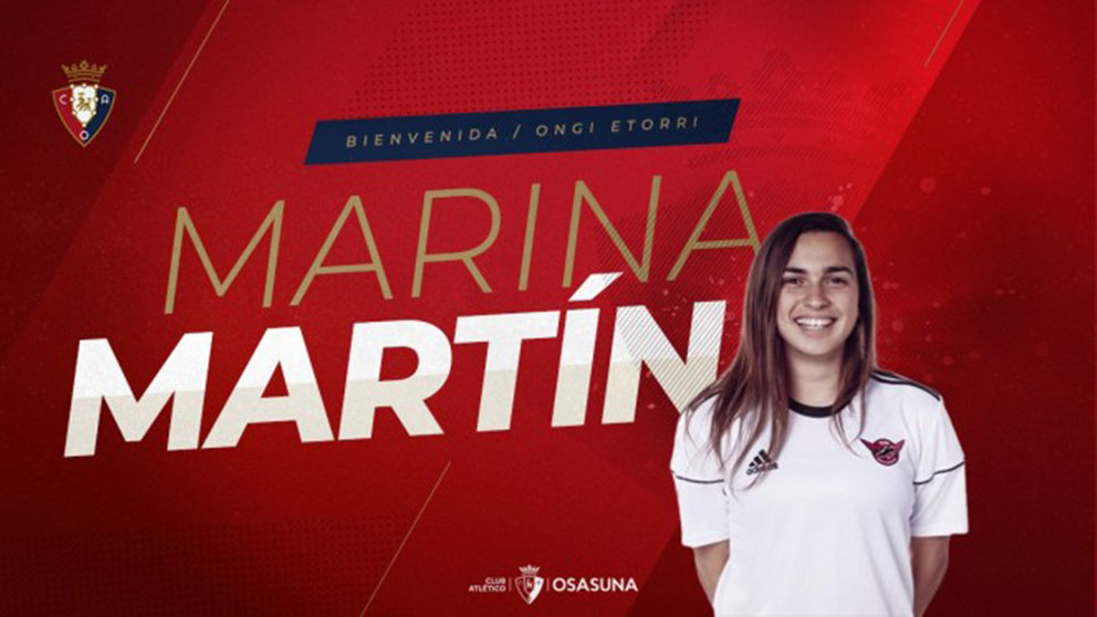 Marina Martín es el nuevo fichaje de las rojillas para la temporada 2020-21. CA Osasuna.