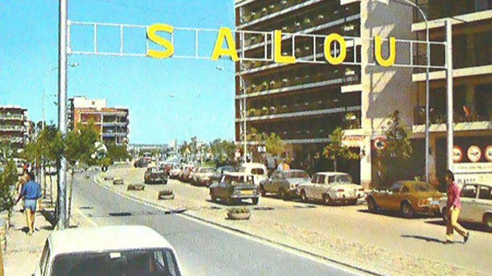 Una imagen de la localidad catalana de Salou, cerca de la plaza Venus, en los años 60. AYUNTAMIENTO DE SALOU