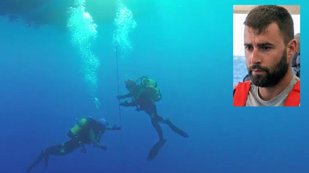 Los GEAS buscan el cuerpo del submarinista fallecido en Andratx este domingo.- GUARDIA CIVIL