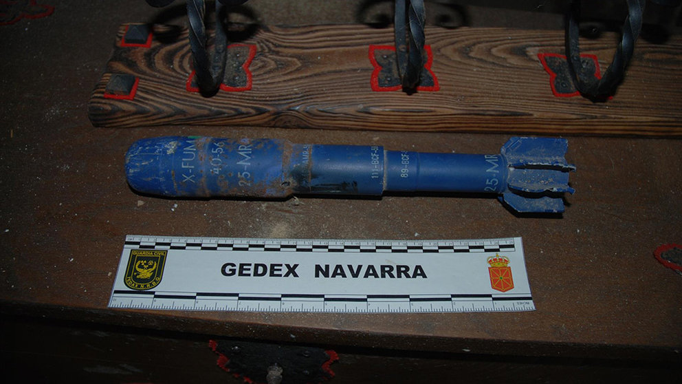 Imagen de la granada. GUARDIA CIVIL