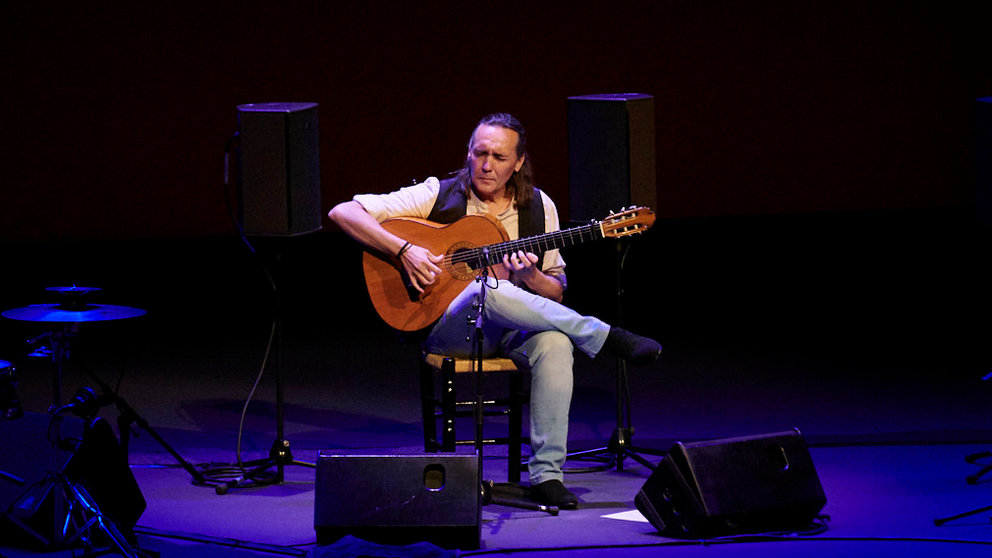 Vicente Amigo actúa en Pamplona dentro del festival Flamenco On Fire. PABLO LASAOSA