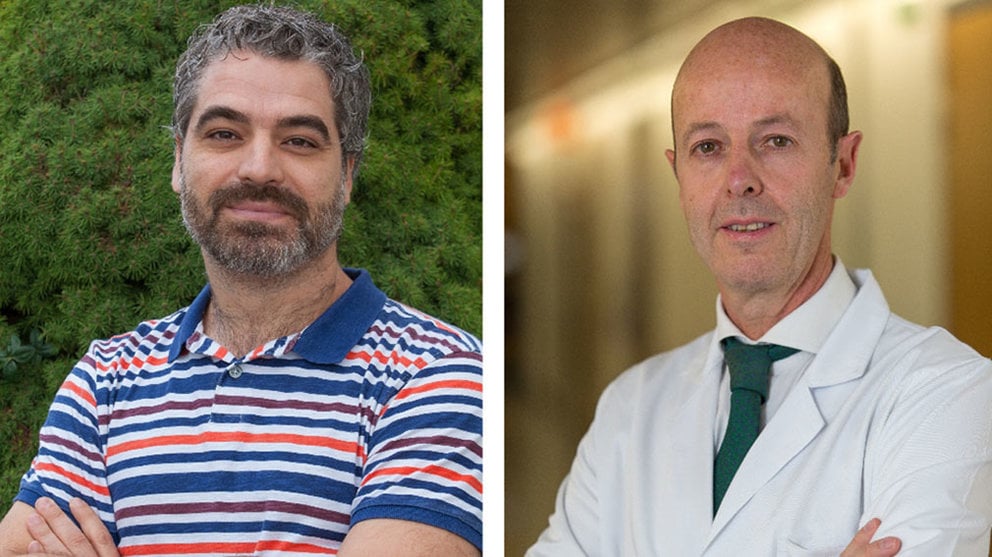 De izquierda a derecha: Adrián Ruiz-Villalba y Felipe Prósper, investigadores de
Medicina regenerativa y Terapia celular del Cima y la Clínica Universidad de Navarra. CEDIDA
