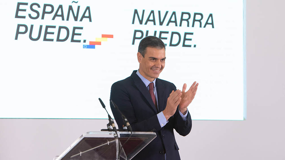 Pedro Sánchez visita Navarra para reunirse con María Chivite y su gobierno y presentar los fondos europeos ante la crisis de la Covid. GOBIERNO DE NAVARRA (6)