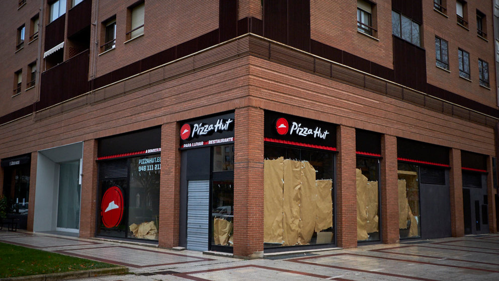 Pizza Hut abre un nuevo establecimiento en la calle Pio XII 39 de Pamplona. PABLO LASAOSA