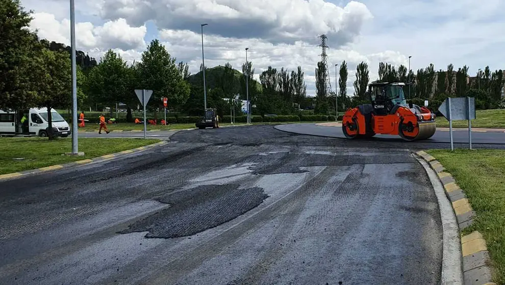 Pavimentación de carretera. GOBIERNO DE NAVARRA