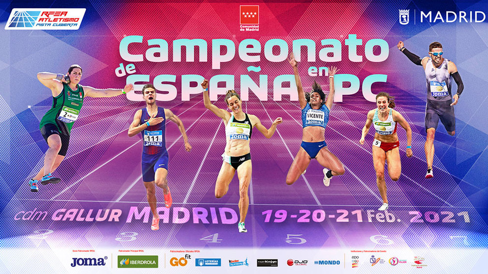 Imagen del cartel oficial del Campeonato de España en pista cubierta. FNA.
