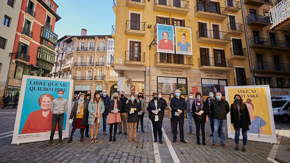  El Ayuntamiento de Pamplona presenta la campaña 'Libre que me quiero libre'. PABLO LASAOSA