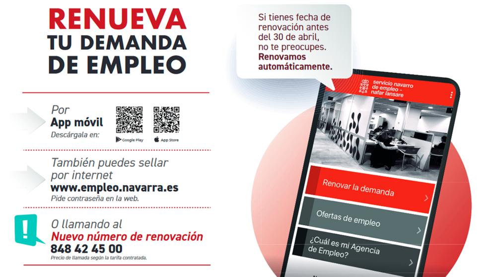 El Gobierno de Navarra anuncia la renovación automática del paro en Navarra hasta el mes de abril. GOBIERNO DE NAVARRA
