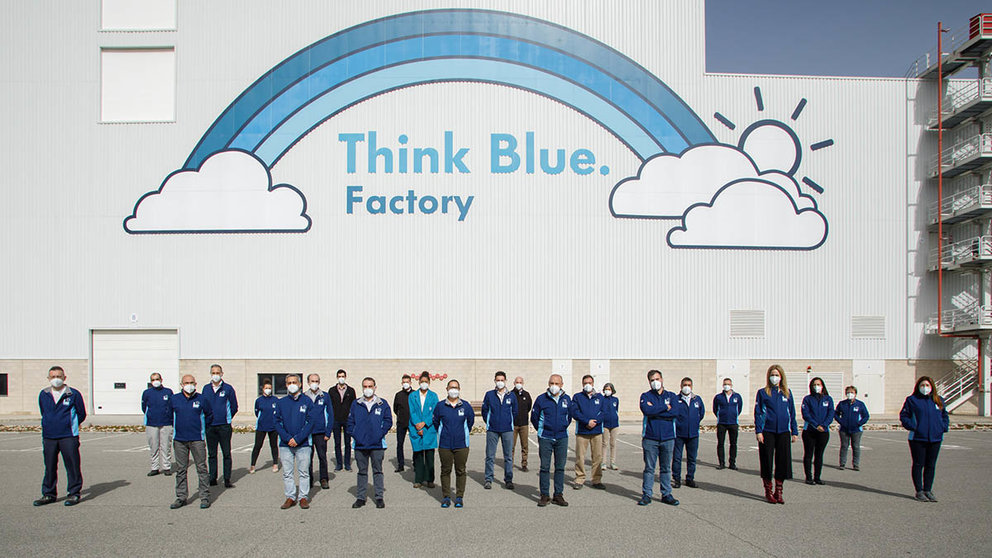 Equipo de Think Blue Factory de Volkswagen Navarra. VW