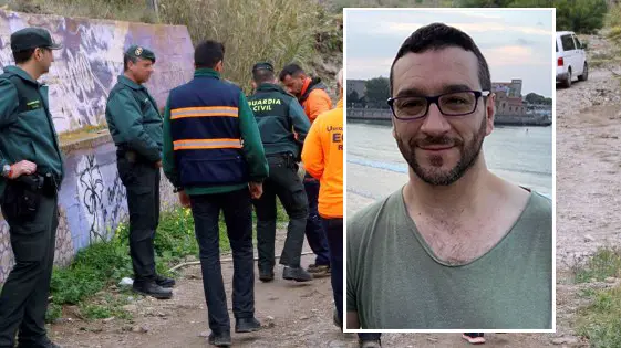 Imagen de una búsqueda anterior de la Guardia Civil junto a la fotografía facilitada por la familia de Jesús Ochoa.