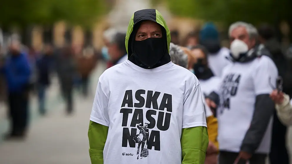 Manifestación convocada por Sortu bajo el lema 'Askatasuna' por el Día Internacional de los Presos Políticos. PABLO LASAOSA