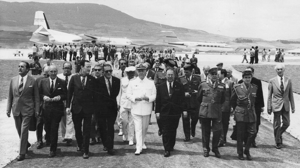 Inauguración del aeropuerto de Noáin-Pamplona el 6 de julio de 1973. Gobierno de Navarra.